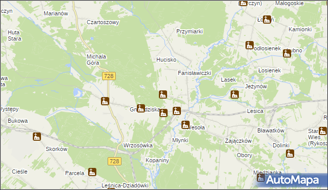 mapa Ruda Zajączkowska, Ruda Zajączkowska na mapie Targeo