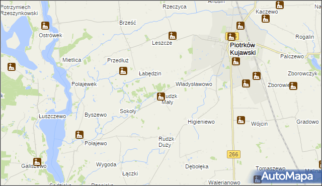 mapa Rudzk Mały, Rudzk Mały na mapie Targeo