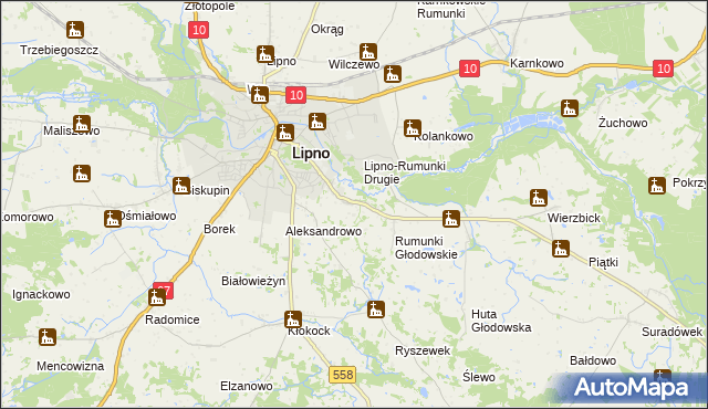 mapa Rumunki Podgłodowskie, Rumunki Podgłodowskie na mapie Targeo