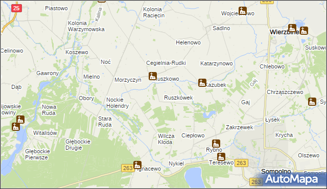 mapa Ruszkówek, Ruszkówek na mapie Targeo
