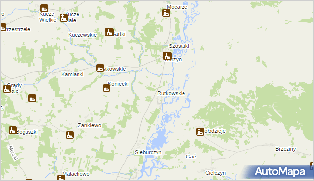 mapa Rutkowskie, Rutkowskie na mapie Targeo