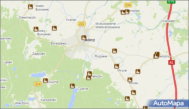 mapa Ryzowie, Ryzowie na mapie Targeo