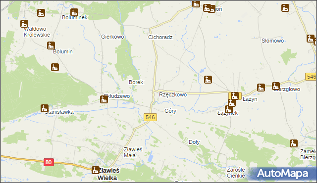 mapa Rzęczkowo, Rzęczkowo na mapie Targeo