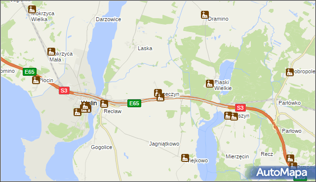 mapa Rzeczyn, Rzeczyn na mapie Targeo