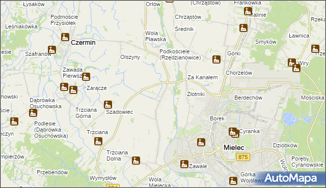 mapa Rzędzianowice, Rzędzianowice na mapie Targeo