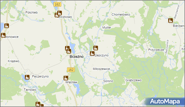 mapa Rzepczyno, Rzepczyno na mapie Targeo