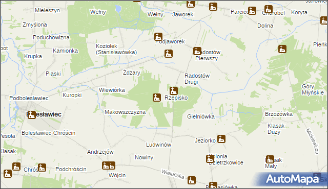mapa Rzepisko, Rzepisko na mapie Targeo