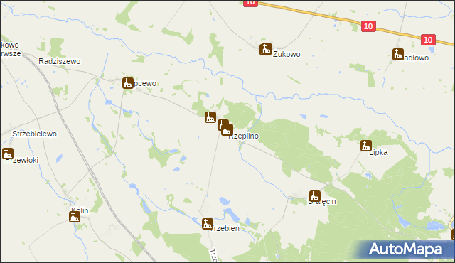 mapa Rzeplino, Rzeplino na mapie Targeo