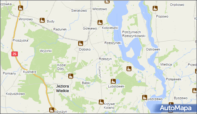 mapa Rzeszyn, Rzeszyn na mapie Targeo