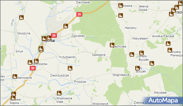 mapa Sadogóra, Sadogóra na mapie Targeo