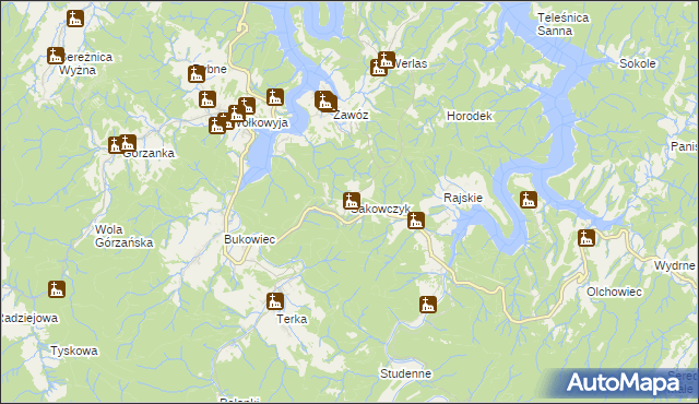 mapa Sakowczyk, Sakowczyk na mapie Targeo