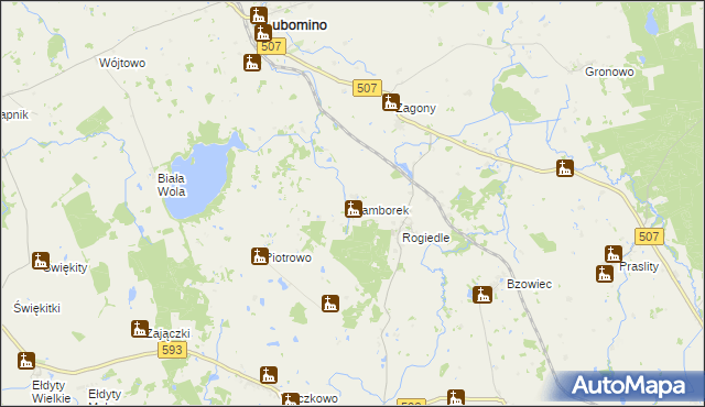 mapa Samborek, Samborek na mapie Targeo