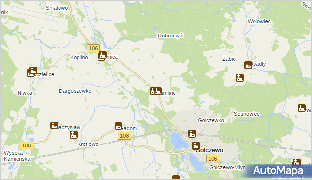 mapa Samlino, Samlino na mapie Targeo