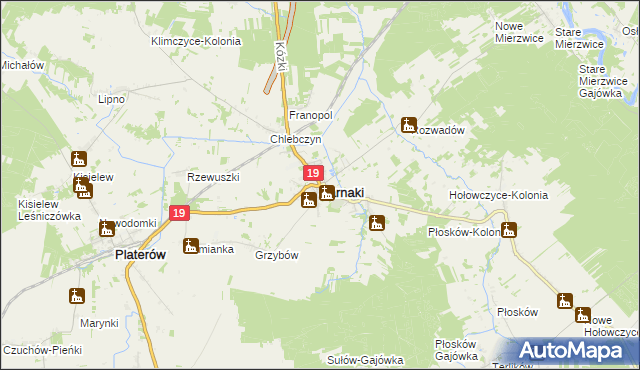 mapa Sarnaki, Sarnaki na mapie Targeo