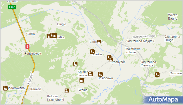 mapa Ściokła, Ściokła na mapie Targeo