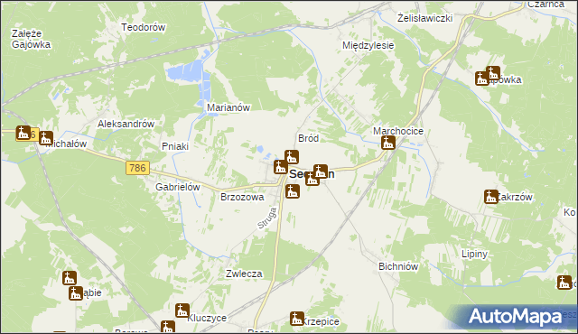 mapa Secemin, Secemin na mapie Targeo