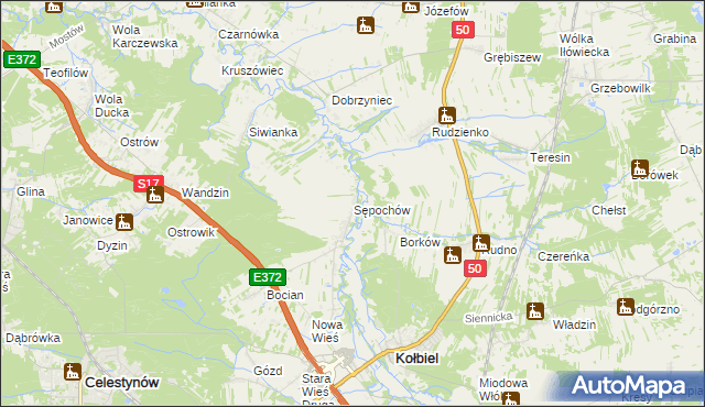 mapa Sępochów, Sępochów na mapie Targeo