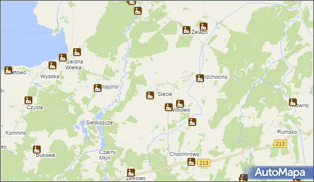 mapa Siecie, Siecie na mapie Targeo