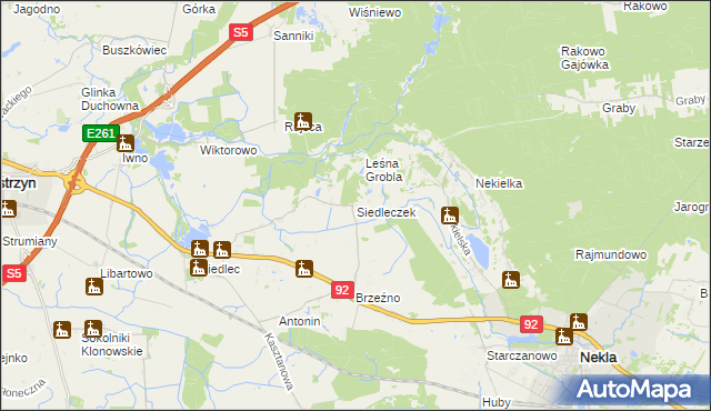 mapa Siedleczek, Siedleczek na mapie Targeo