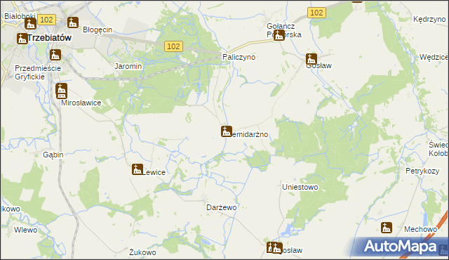 mapa Siemidarżno, Siemidarżno na mapie Targeo