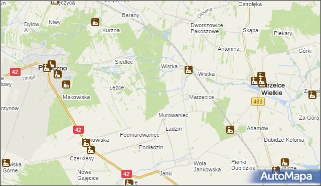 mapa Sierociniec, Sierociniec na mapie Targeo