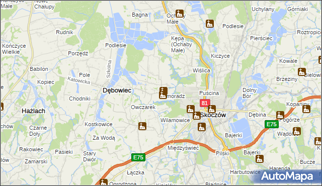 mapa Simoradz, Simoradz na mapie Targeo