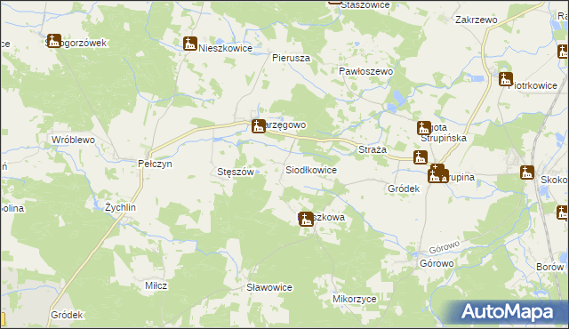 mapa Siodłkowice, Siodłkowice na mapie Targeo