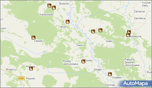 mapa Siwiki, Siwiki na mapie Targeo