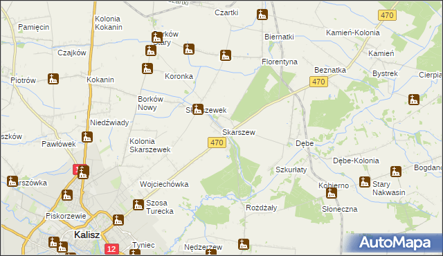 mapa Skarszew, Skarszew na mapie Targeo