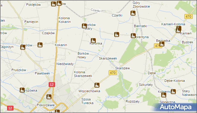 mapa Skarszewek, Skarszewek na mapie Targeo