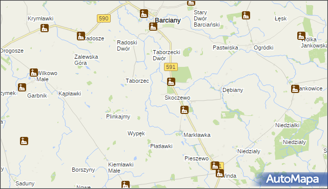 mapa Skoczewo, Skoczewo na mapie Targeo