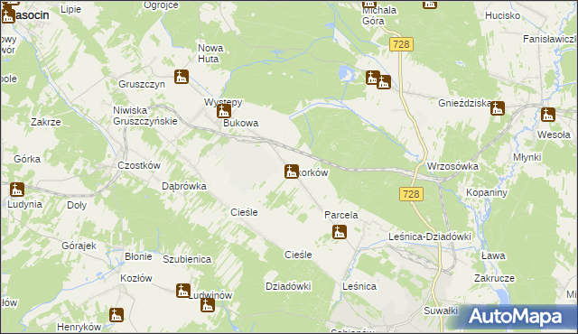 mapa Skorków, Skorków na mapie Targeo