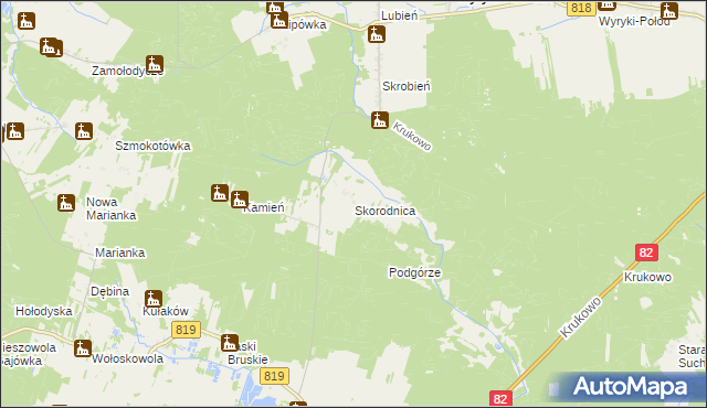 mapa Skorodnica, Skorodnica na mapie Targeo