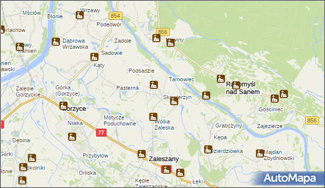mapa Skowierzyn, Skowierzyn na mapie Targeo