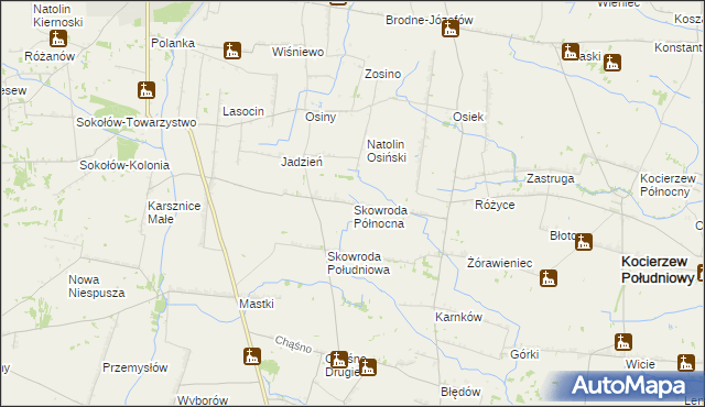 mapa Skowroda Północna, Skowroda Północna na mapie Targeo
