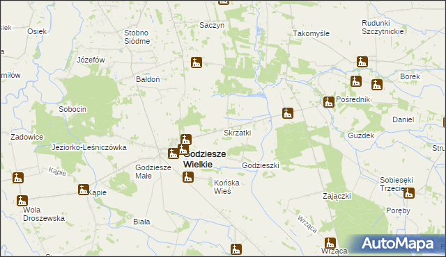 mapa Skrzatki, Skrzatki na mapie Targeo