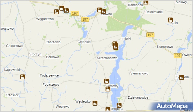 mapa Skrzetuszewo, Skrzetuszewo na mapie Targeo