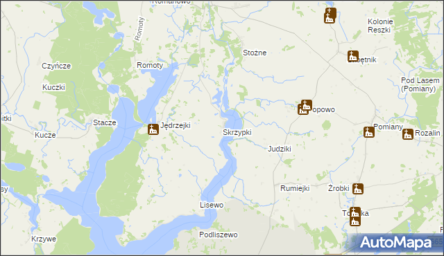 mapa Skrzypki, Skrzypki na mapie Targeo