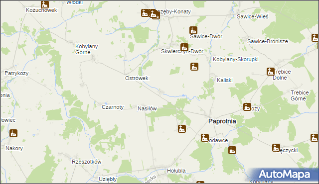 mapa Skwierczyn Lacki, Skwierczyn Lacki na mapie Targeo
