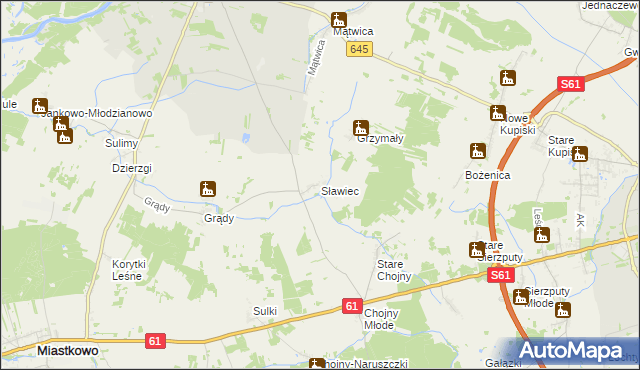 mapa Sławiec, Sławiec na mapie Targeo