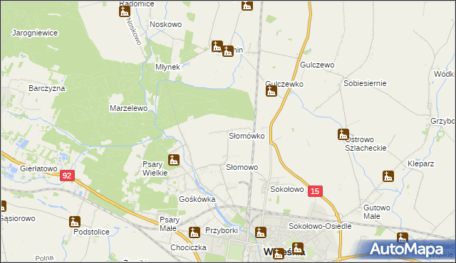 mapa Słomówko, Słomówko na mapie Targeo