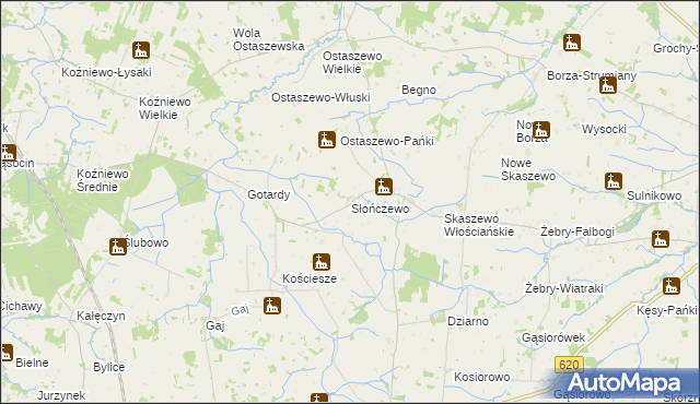 mapa Słończewo, Słończewo na mapie Targeo
