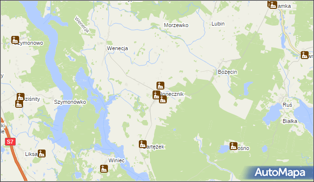 mapa Słonecznik, Słonecznik na mapie Targeo