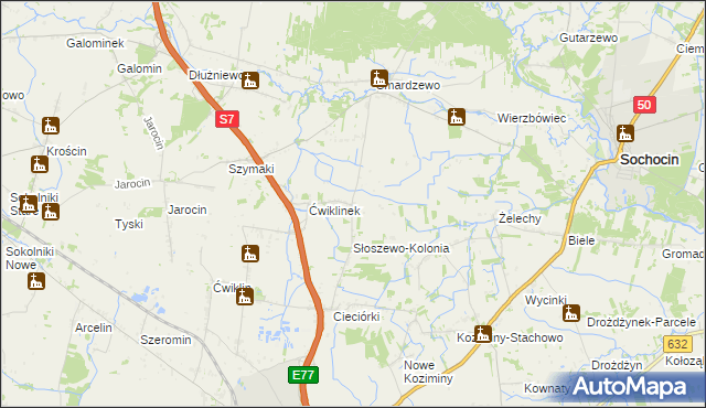 mapa Słoszewo, Słoszewo na mapie Targeo