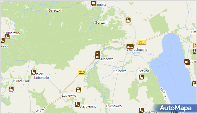 mapa Słuchowo, Słuchowo na mapie Targeo