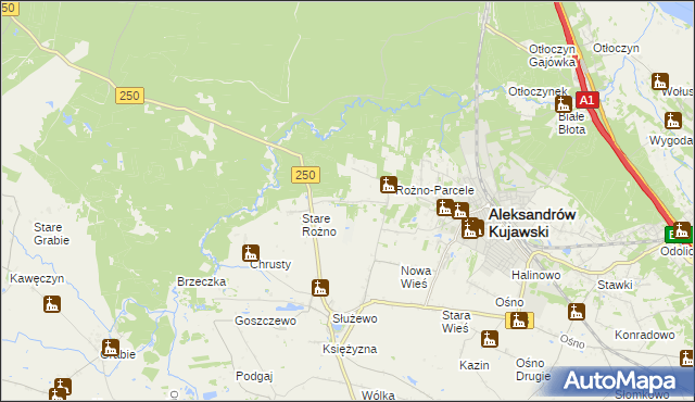 mapa Służewo-Pole, Służewo-Pole na mapie Targeo