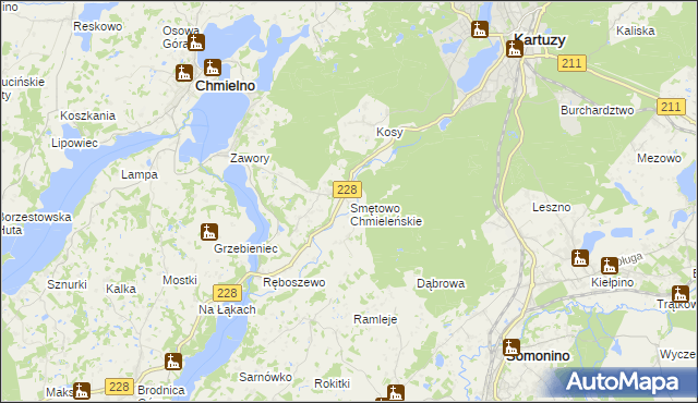 mapa Smętowo Chmieleńskie, Smętowo Chmieleńskie na mapie Targeo