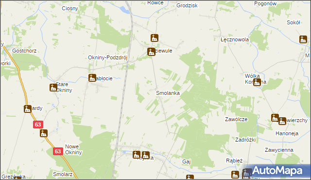 mapa Smolanka gmina Zbuczyn, Smolanka gmina Zbuczyn na mapie Targeo
