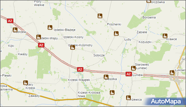 mapa Sobicze, Sobicze na mapie Targeo