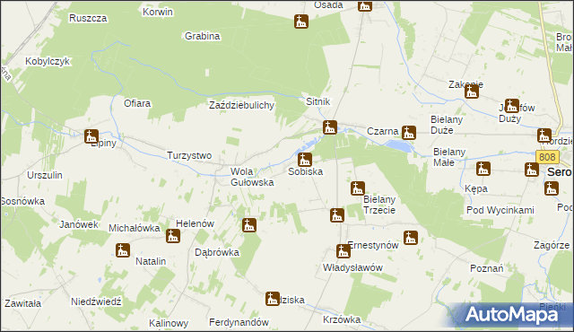mapa Sobiska, Sobiska na mapie Targeo